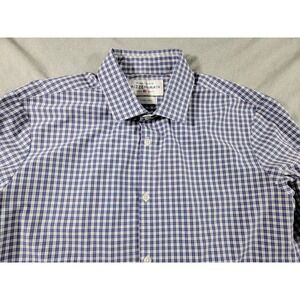 Mizzen+Main Leeward Button Up Shirt Mens XL Trim Fit Blue‎ Red Plaid Stretch